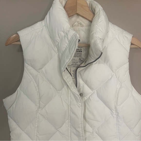 Eddie Bauer Premium Goosedown Quilted EB700 Puffer Vest S White Full Zip - Picture 3 of 6